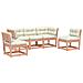 Set Divani Giardino 5 Pz Con Cuscini Legno Massello Di Douglas - Foto miniatura 2