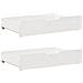 Letto Estraibile con Cassetti senza Materasso Bianco 80x200 cm - Foto miniatura 2
