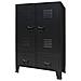 Lusso Casadino -  Armadio In Metallo In Stile Industriale 67x35x107 Cm Nero - Foto miniatura 2