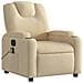 Poltrona Reclinabile Massaggiante Elettrica Crema In Tessuto - Foto miniatura 3