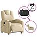 Poltrona Reclinabile Massaggiante Elettrica Crema In Tessuto - Foto miniatura 5