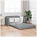 Divano Letto versione 2 in 1 Grigio Chiaro 124x71x78 cm Tessuto - Foto miniatura 2
