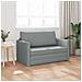 Divano Letto versione 2 in 1 Grigio Chiaro 124x71x78 cm Tessuto - Foto miniatura 3