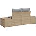 Divano da giardino a due posti con cuscini Beige Polyrattan - Foto miniatura 4