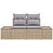 Divano da giardino a due posti con cuscini Beige Polyrattan - Foto miniatura 5