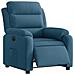 Poltrona Reclinabile Elettrica Blu in Velluto - Foto miniatura 3