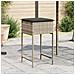 Sgabelli da Bar con Cuscini 2 pz Grigio Chiaro in Polyrattan - Foto miniatura 2