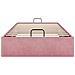 Struttura Letto Pouf Senza Materasso Rosa 90x200 cm Velluto - Foto miniatura 7