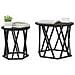 Set di 2 Tavolini Nesting Nero e Quercia in Legno Ingegnerizzato - Foto miniatura 3