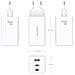 ASCH-100W3P051-W Caricabatterie per dispositivi mobili Universale Bianco AC Ricarica rapida Interno - Foto miniatura 2
