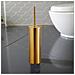 Spazzola Per Wc Autoportante In Acciaio Dorato Per Bagno - Foto miniatura 3
