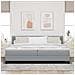 Letto box spring con materasso Grigio chiaro 200 x 200 cm - Foto miniatura 5