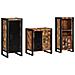 Set di mobili per il bagno 3 pcs Legno massello riciclato - Foto miniatura 1