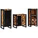 Set di mobili per il bagno 3 pcs Legno massello riciclato - Foto miniatura 9