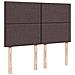 Giroletto a Molle con Materasso Marrone Scuro 140x200cm Tessuto - Foto miniatura 9