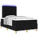 Letto a molle con materasso Nero 120 x 200 cm Tessuto - Foto miniatura 3
