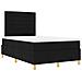 Letto a molle con materasso Nero 120 x 200 cm Tessuto - Foto miniatura 6