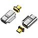 Adattatore Magnetico Usb-c Femmina A Usb-c Maschio, Ricarica Magnetica 240w Silver - Foto miniatura 2