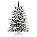 Albero di Natale Artificiale con Rami Pieghevoli Bianco 150 cm - Foto miniatura 3