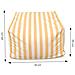 Positano Pouf Da Esterno A Righe Gialle Idrorepellente - 55x65x35 Cm - Foto miniatura 3