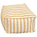 Positano Pouf Da Esterno A Righe Gialle Idrorepellente - 55x65x35 Cm - Foto miniatura 4