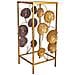Tavolino Angolare In Metallo Dorato 28x28x66h - Foto miniatura 1