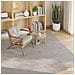 Tappeti per area HUARTE Crema e Taupe 120 x 120 cm Poliestere - Foto miniatura 3