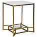 Tavolino Vkh536-oro-metallo-47x47x60 Cm - Foto miniatura 1