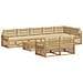 Set di divani da esterno 9 pcs Bianco e Beige Poliestere - Foto miniatura 1