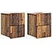 Mobiletto da notte a muro 2 pcs Legno antico 33 x 34,5 x 43 cm - Foto miniatura 1