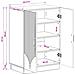 Mobile per scarpe HOORN 59,5 x 39,5 x 87 cm Rovere Fumo - Foto miniatura 9
