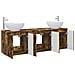 Set di Armadi da Bagno 3 pz Rovere Fumo 49,5 x 44,5 x 65 cm - Foto miniatura 5