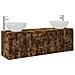 Set di Armadi da Bagno 3 pz Rovere Fumo 49,5 x 44,5 x 65 cm - Foto miniatura 1