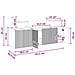 Set di Armadi da Bagno 3 pz Rovere Fumo 49,5 x 44,5 x 65 cm - Foto miniatura 7