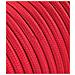 Cavo Elettrico Tondo Rivestito In Tessuto Colorato Rosso 10 Metri 2x0,75 Rotondo Per Lampadari, Lampade, Abat Jour, Design. Made In Italy! - Foto miniatura 1