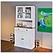 Credenza In Legno Pino Massello, Verniciato Ad Acqua Bianco, Con 2 Ante, 2 Porte E 2 Cassetti - Foto miniatura 2