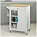 Carrello Di Servizio, Credenza In Legno, Mobile Cucina, Bianco, Fkw46-wn - Foto miniatura 1