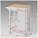 Carrello Di Servizio, Credenza In Legno, Mobile Cucina, Bianco, Fkw46-wn - Foto miniatura 2