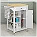 Carrello Di Servizio, Credenza In Legno, Mobile Cucina, Bianco, Fkw46-wn - Foto miniatura 3