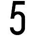 Numero5ades. T-6 8x3,5 Cm Nero - Foto miniatura 1