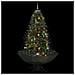 Albero Di Natale Con Neve E Base A Ombrellone Verde 170 Cm - Foto miniatura 2