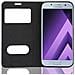 Custodia Compatibile Con Samsung Galaxy A3 2017 In Nero Cometa - Coperchio Protettivo Con Chiusura Magnetica, Funzione Stand E 2 Finestre Di Visualizzazione - Foto miniatura 3
