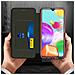 Custodia Samsung Galaxy A41 In Pelle Vera Portacarte Supporto Video Rosso - Foto miniatura 3
