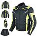 Giacca Tessuto Moto Protezioni Ce Manica Staccabile Gilet Termico Giallo Fluo S - Foto miniatura 1