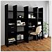 Libreria Nera 60x35x180 cm in Legno Multistrato - Foto miniatura 4