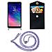 Catena Di Telefoni Cellulari Compatibile Con Samsung Galaxy A6 2018 In Unicorn - Coperchio Protettivo In Silicone Con Anelli D'argento, Cinturino In Corda E Custodia Staccabile - Foto miniatura 7