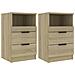 Comodini 2 Pz Rovere Sonoma In Legno Multistrato - Foto miniatura 1