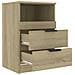 Comodini 2 Pz Rovere Sonoma In Legno Multistrato - Foto miniatura 5