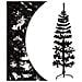 Albero Natale Artificiale Sottile a Metà e Supporto Nero 120 cm - Foto miniatura 1