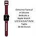 Cinturino 793 Originale Silicone Per Apple Watch 1-2-3-4-5-6-7-8-se 38 40 41mm Wine Red - Foto miniatura 2